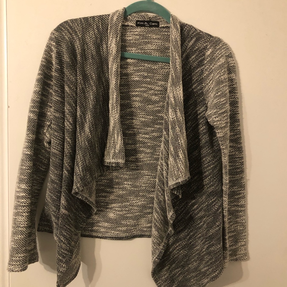 Drape front cardigan